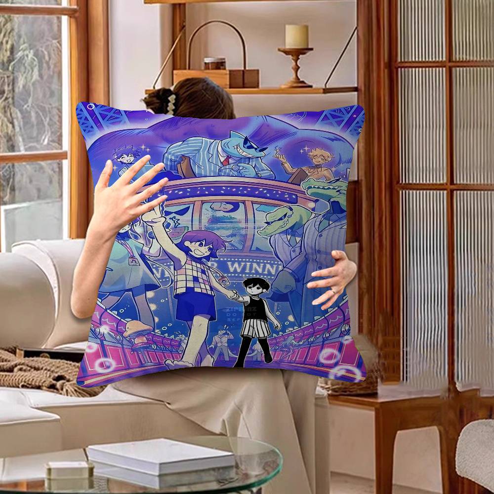 

Game Omori Pillow Cover Design Cushion Cover Decor Holiday Decorati 30cmx30cm