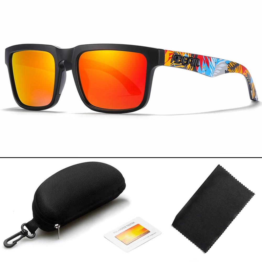 KDEAM Unisex Square Polarized Sunglasses Outdoor Retro Style Lightweight Comfortable Fashion Women Sun Glasses With Hard Case