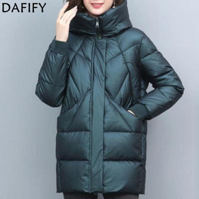 Damesmode Casual Herfst Winter Effen Kleur Print Lange Mouw Jassen & Jassen Donsjassen