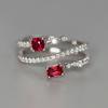 Huitan Noble Red Cubic Zirconia New Women Rings for Vintage Party Temperament Elegant Lady Finger-ring Anniversary Gift