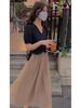 Influencer Women's Summer Two-Piece Set: Short Sleeve Crop Top & High Waist Midi Skirt