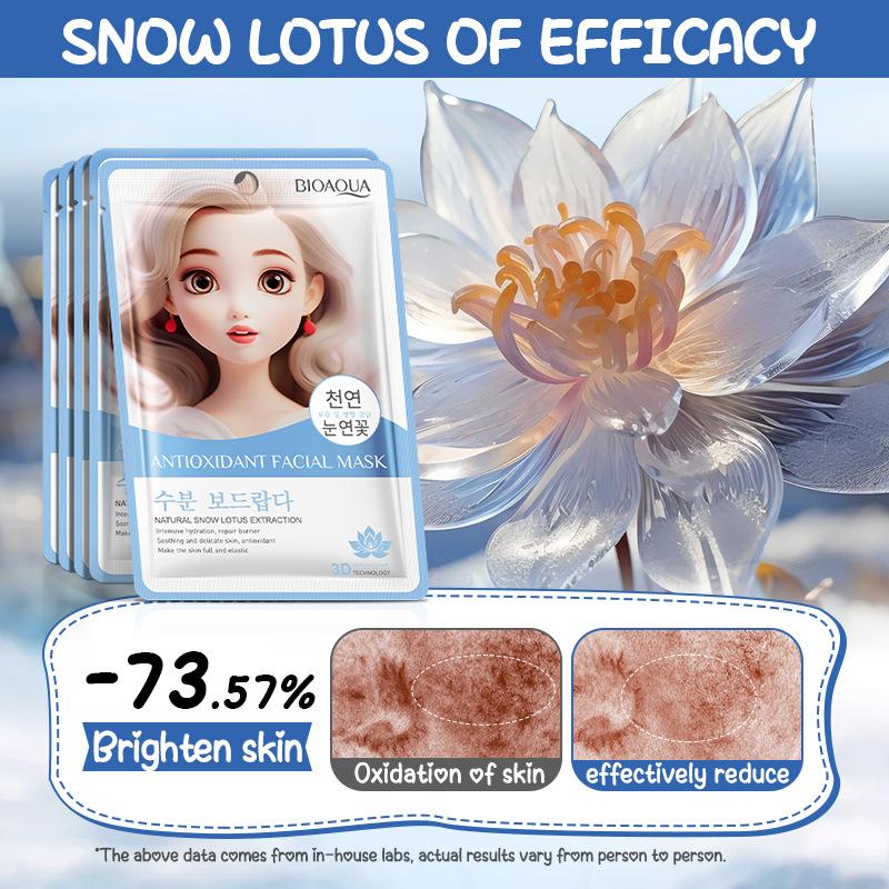 3pcs Snow Lotus Mask BIOAOUA Skin Rejuvenation Hydrating Oil Control Moisturizing Mask