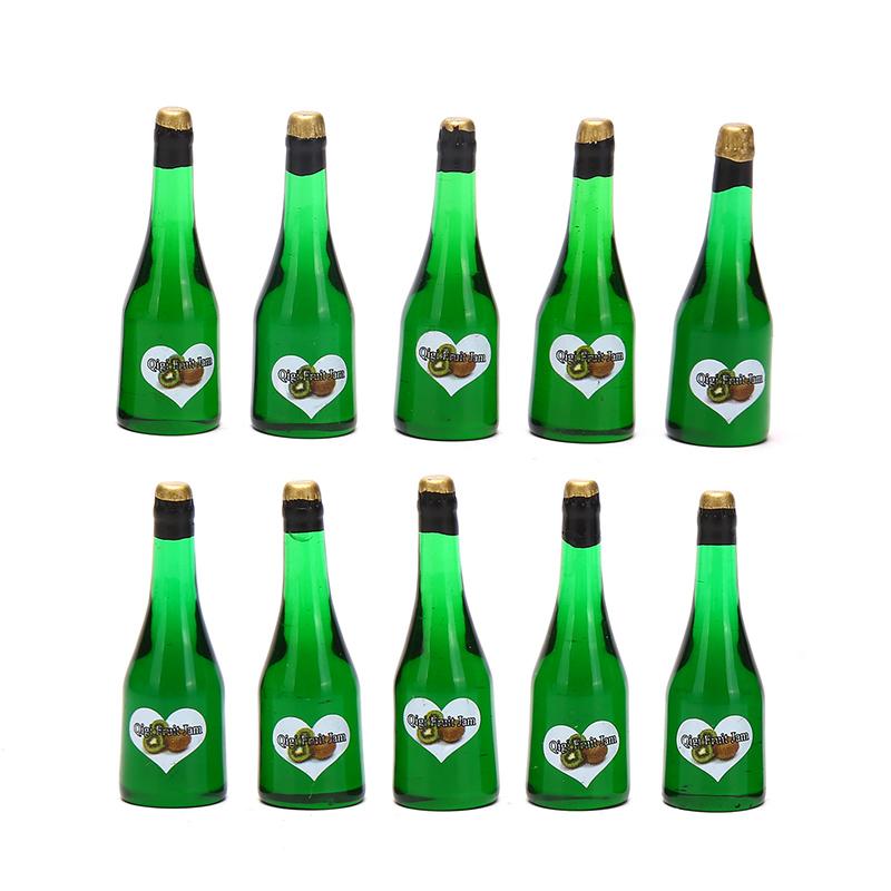 Various Styles 10pcs Mini 1/12 Dollhouse Miniature Simulation Whisky Wine Bottles Pretend Play Toys Doll Food Drink Accessories
