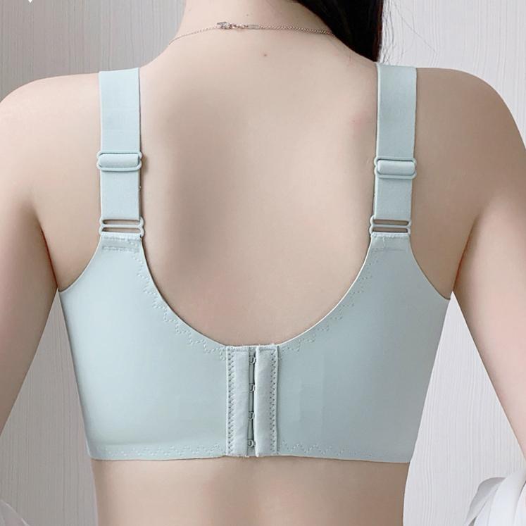 Lace Lingerie Women's Adjustable Bra Thin Breathable Gathering and Seamless Bra Push Up Bra