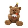 Cute Cake Bear Plush Toy Teddy Birthday Hat Bear Doll Children's Birthday Gift Doll