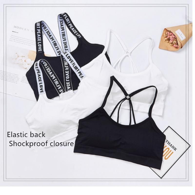 New Letter Parachute, Beautiful Back, Chest Wrapped Vest, No Steel Ring, Anti Glare Suspender, Bra Bottom, Sports Underwear for Women