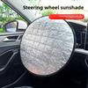 Car Steering Wheel Sun Shade Cover UV-Blocking Steering Sun Protection Cover 42CM Universal Sun Visor Protector Prevent Aging
