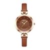 Women's Watch Genuine Leather Watch: Soft Leather Quartz Cute Disc Watch Waterproof Manual Winding Delicate Elegant Bracelet Christmas Present for