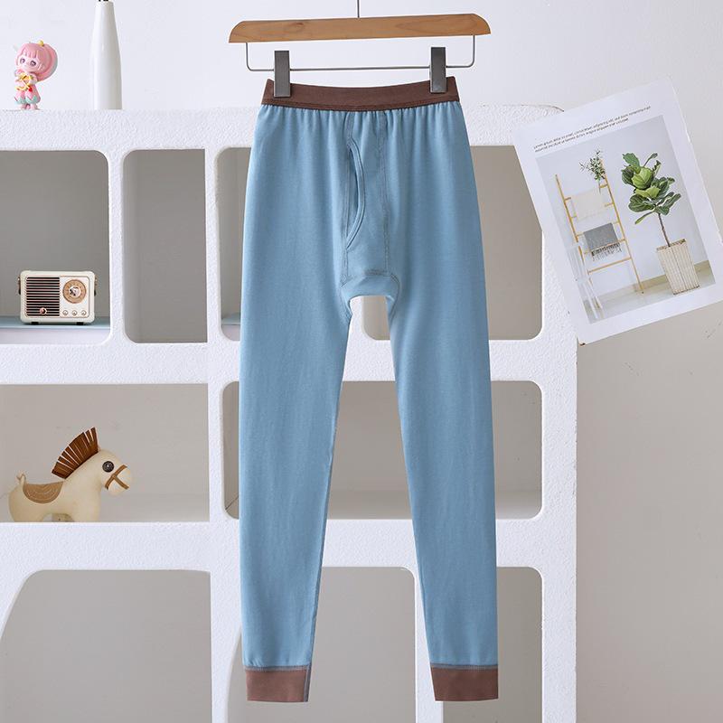 Kids' Warm Cotton Autumn Pants: Youth Base Layer Trousers for Boys - Middle & Large Children's Winter Pajama Pants