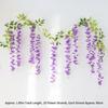 Faux Violet Blossom Trails Vintage Ceiling Backdrop Drooping Lavender Tendril Simple Synthetic Bush Twig Gorgeous Party Wreath
