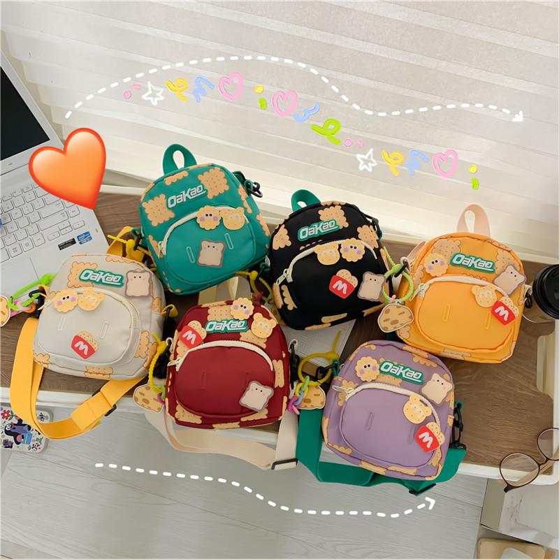 Soft Oxford Fabric Girls Handbag With Color Block Design For Casual Outings