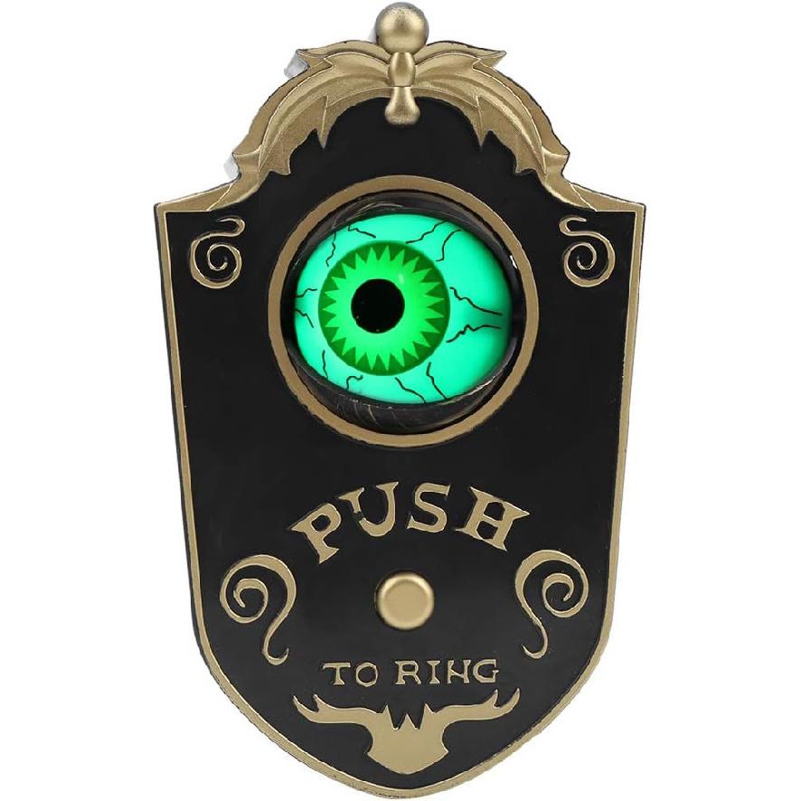 Zerone Halloween OneEyed Doorbell Eyeball Decoration Open Eye, Scary Sound, Easy Hanging for Teasing or Frightening Battery Powered (P018 one-Eyed