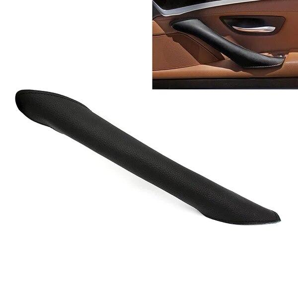 Genuine Leather Door Handle Cover For BMW 5 Series F10 2011 - 2017 1PC Car Door Panel Pull Handle Leather Cover with Magic Paste
