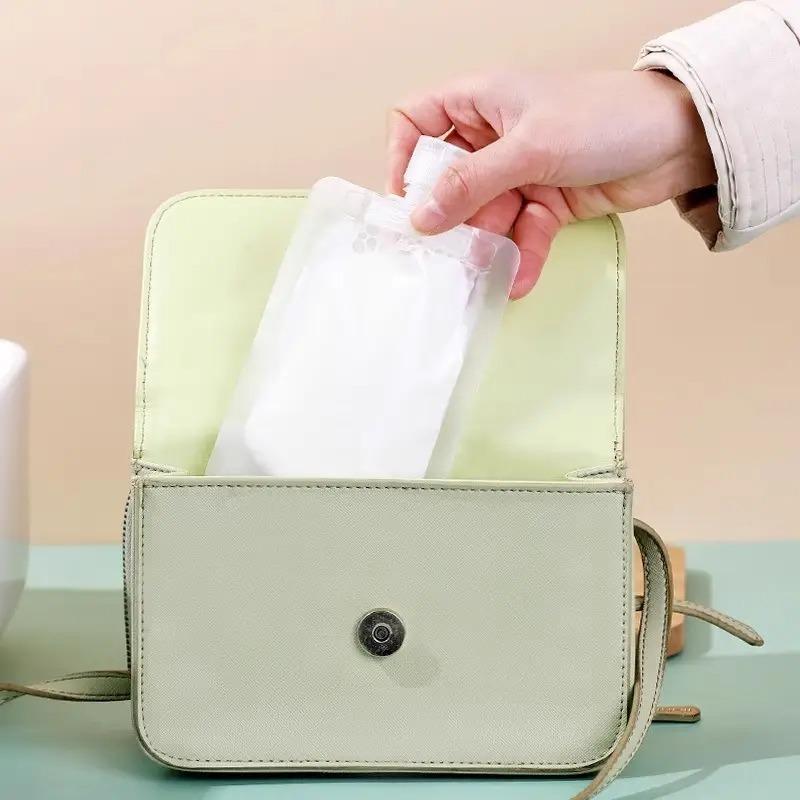 10-80PCS Travel Refillable Pouch Disposable Portable Bottle Bag for Shampoo Lotion Body Wash Facial Cleanser Cosmetics