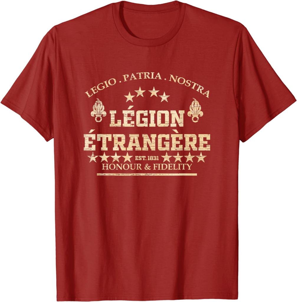 Legio Patria Nostra Legion Etrangere Hounour & Fidelity T-Shirt Short Sleeve Casual 100% Cotton T Shirts