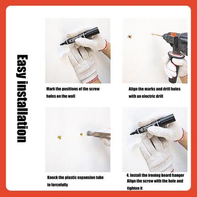 Space Saving Foldable Ironing Board Hook Heavy Duty Steel Construction Tool Release Setups For Compact Living Spaces