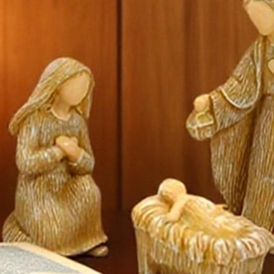 Yousheng Nativity Scene Set for Christmas Indoor Decor 10 Piece Resin Nativity Figurine with Manger Angel Christian Holy Family Figures Tabletop