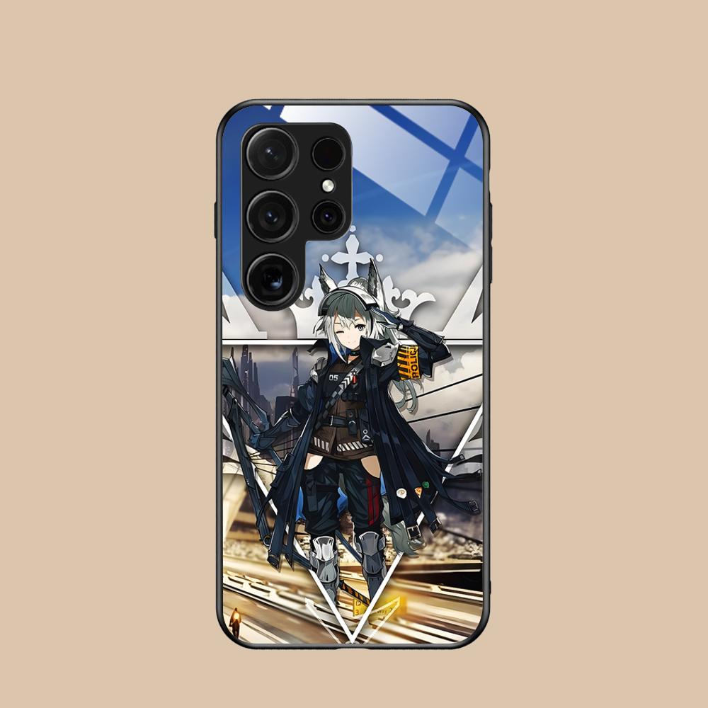 Arknights Grani Glas-Handyhülle für Samsung Galaxy A56 55 54 53 52 51 36 35 34 23 16 15 5G, farbenfrohe Hülle