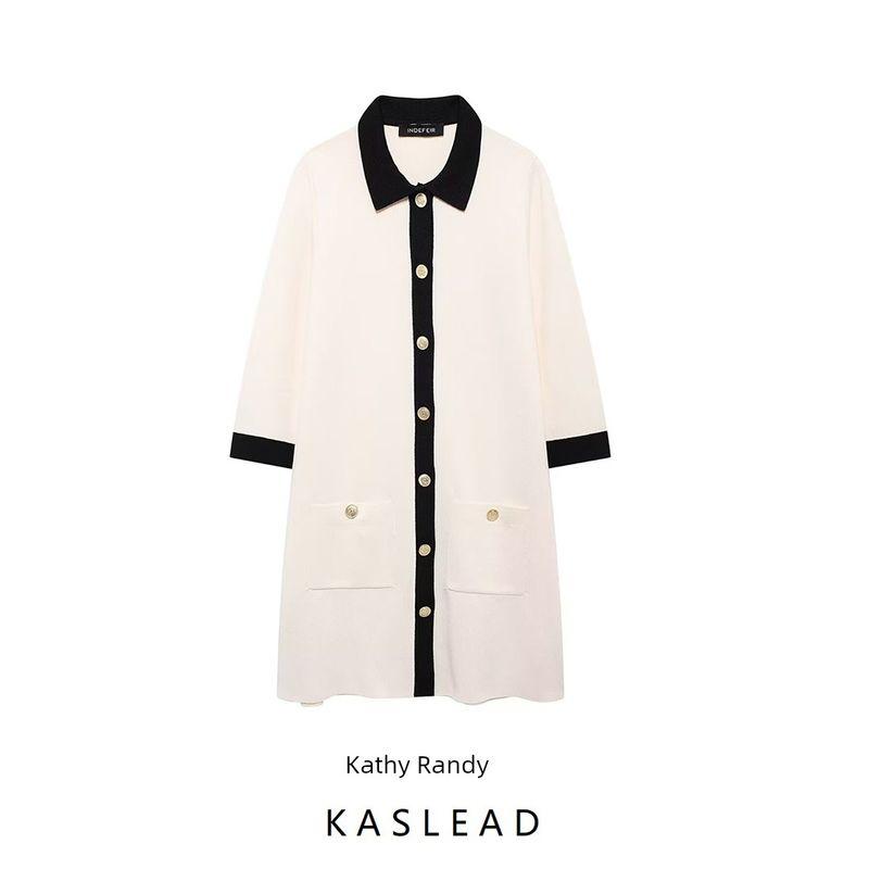 Kaslead New Arrival Women's Clothing Fashion Style Fashion Silm French Sleeve Knitting Short Dress 1822101
