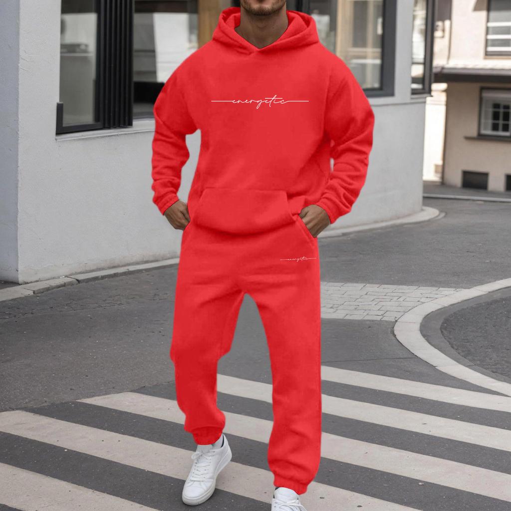 Unisex Zimní Tištěná - Podšitá Mikina a Tepláky Sada Volný Střih Sladěná Pár Tracksuit pro Volný Čas