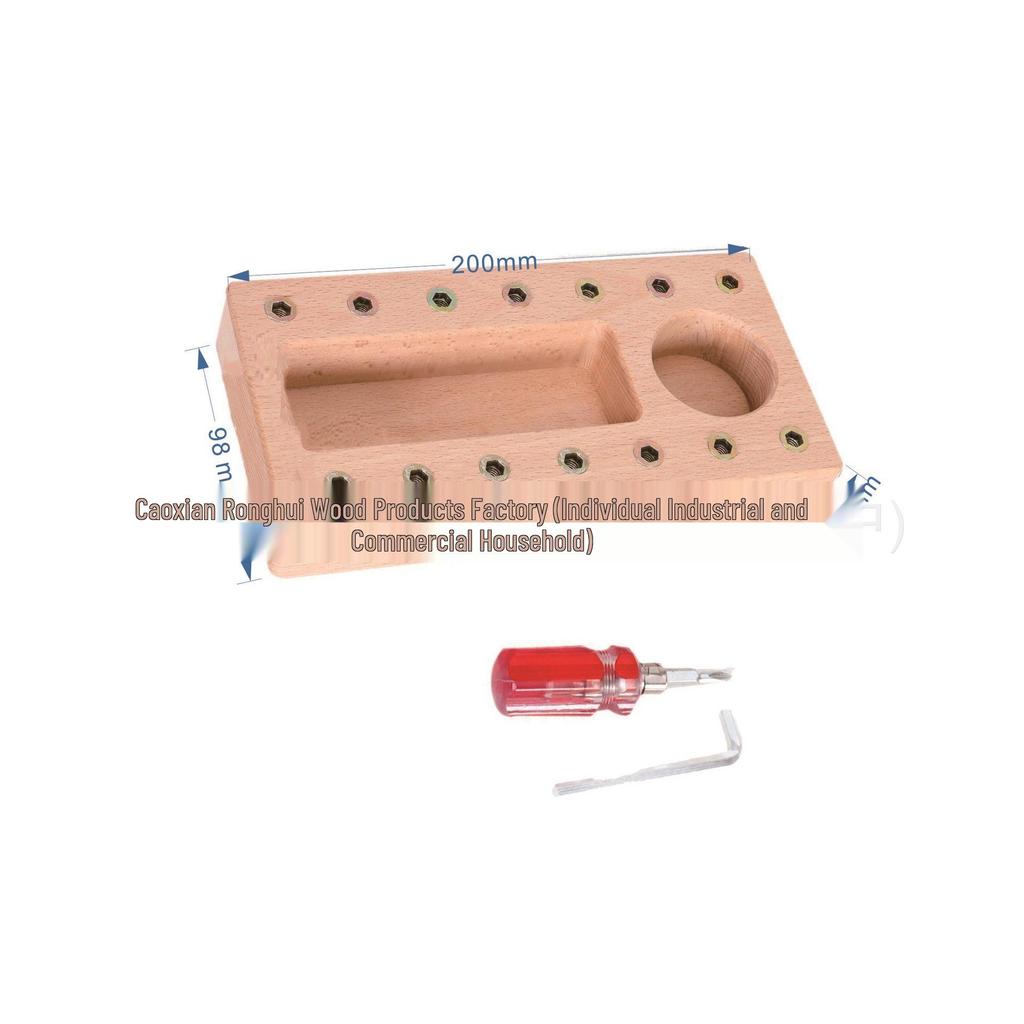 Montessori Wooden Nut Combination Educational Toy Set for Kids - Busy Board with Disassembly and Assembly Screw Tasks