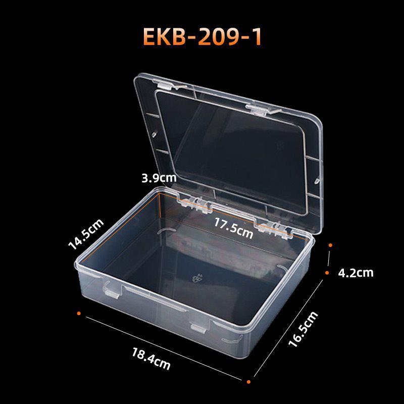 Transparent Rectangular Craft & Storage Box - Small Parts Organizer