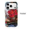Impressionist Romantic Bouquet Red Rose Oil Painting Fine Art Film Aesthetic Protective Shockproof Bumper Case Cover For iPhone 14 15 16 Pro Max Plus