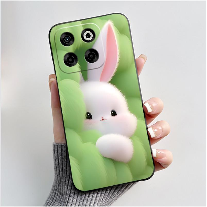 Phone Case For ZTE Blade V70/Axon 70/Nubia V70 Soft Silicone Black Case Good-looking Pattern Love Panda Rabbit Shockproof Shell