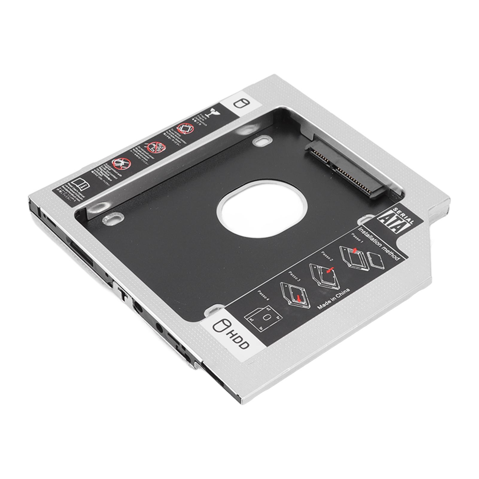 

Универсальный 9,5 мм 2,5 дюйма SATA к SATA 2-й SSD HDD Кадди для жесткого диска Алюминиевый сплав SSD Конвертер для слота привода CD DVD ROM