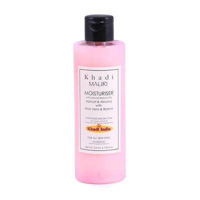Krem nawilżający z naturalnymi olejkami Aloe Vera i Brahmi (210 ml), Nawilżający Morela & Migdał z Aloe Vera & Brahmi,