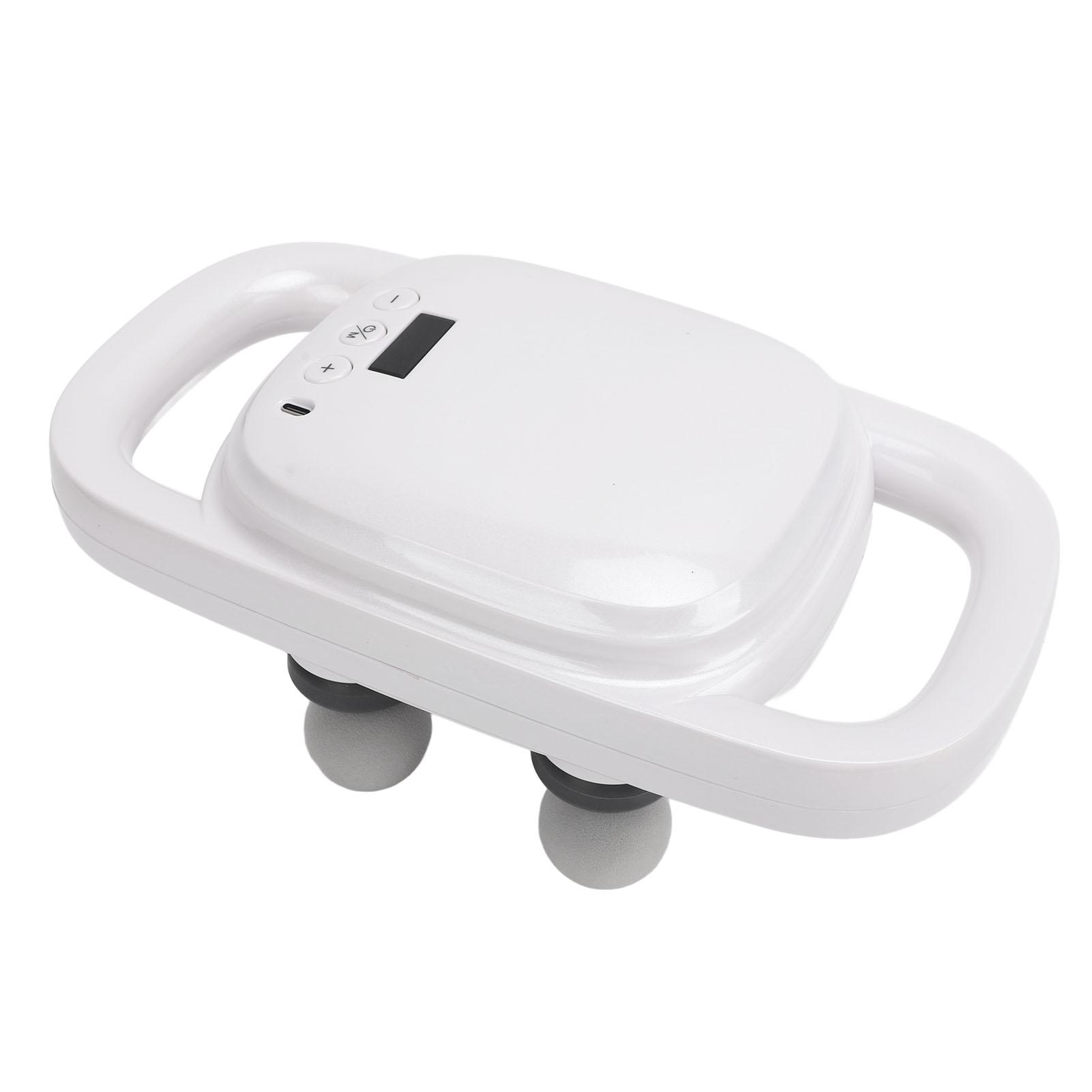 

Массажный пистолет с перкуссией, 5 передач, 2 режима, беспроводная система с низким уровнем шума, 4 головки, массажер для спины, рук, ног, плеч белый