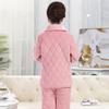 Langsha Women's Coral Fleece Quilted Pajama Set