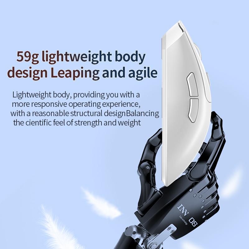 Lightweight Wireless Gaming Mouse with 3 Mode Wired 2.4G BT for Laptop Deskbtop