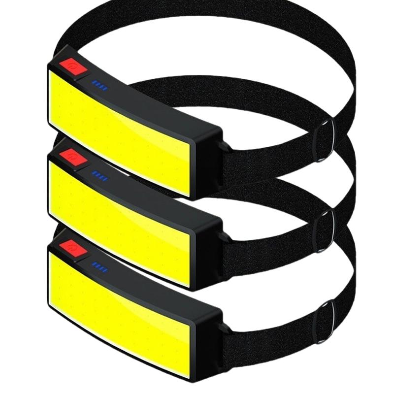 

Гарячий COB LED Налобний ліхтар 3 режими світла USB Перезаряджуваний Налобний ліхтар Вбудований 1200mah Зовнішній ліхтар для піших прогулянок Кемпінговий ліхтар 3PCS