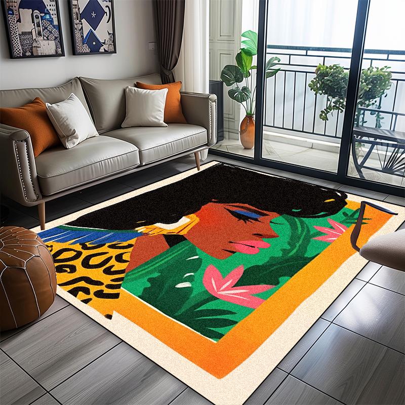 Abstract Animal Carpet Living Room American Style Home Decoration Lint-free Rugs Bedroom Lounge Coffee Tables Non-slip Floor Mat