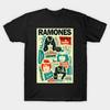 T-shirt da uomo nera stampata Ramones 1976 Stampa su carta transfer senza taglio T-shirt in cotone