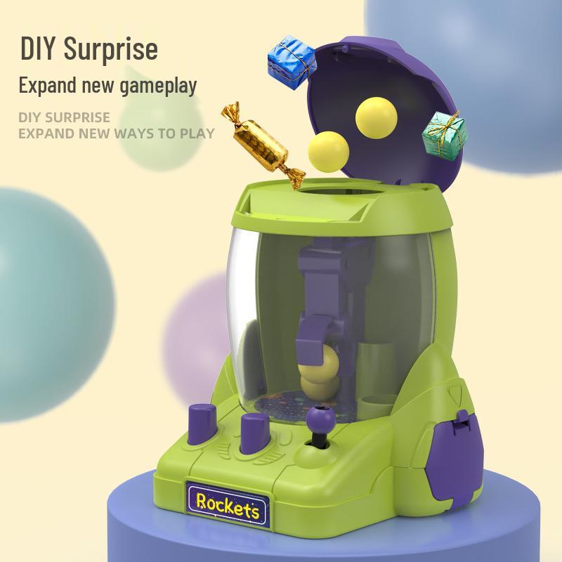 Kid's Mini Claw Machine - Candy, Doll, and Gashapon Toy for Boys and Girls