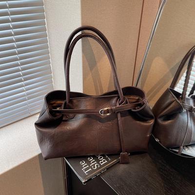 Borsa tote Mylar Retro di Lusso: Borsa a Spalla Versatile Autunno/Inverno di Grande Capacità
