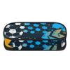 School Pencil Case 300D Polyester Lightweight Zip Around Closure with Main Compartment Mesh Pocket and Pen Slots for Classroom Use