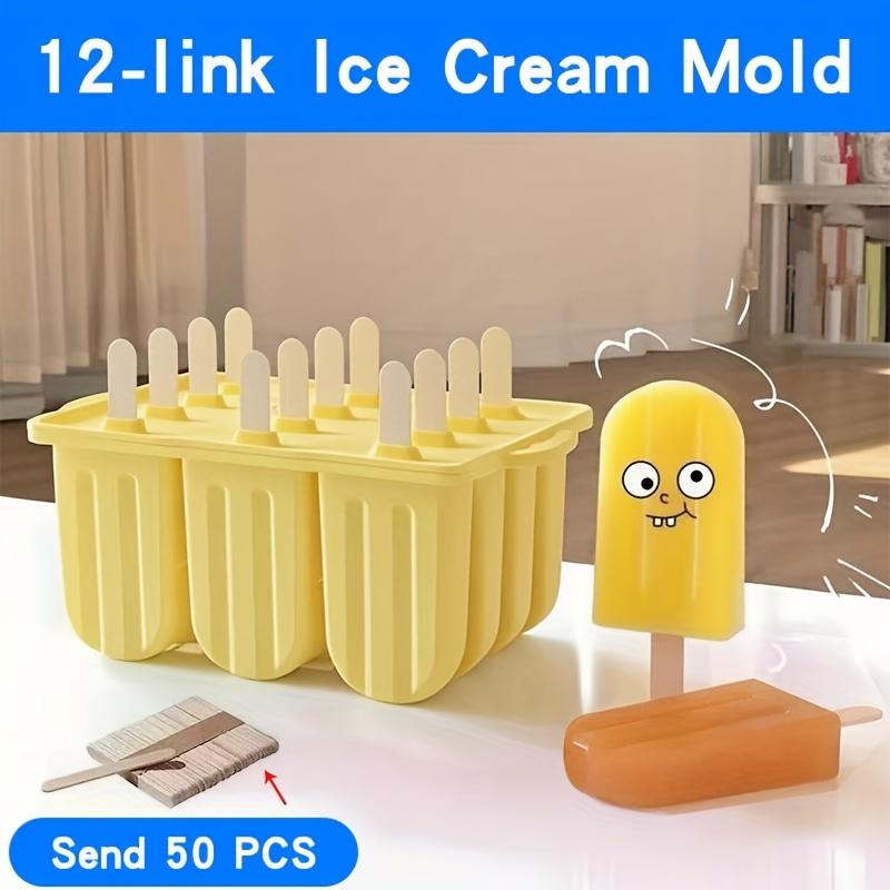 1pc Silicone Ice Pop Maker Mold with Non-Stick Easy Pull Lever , Central Lever Release System , Heavy Duty Silicone Freezer Safe Ice Cream