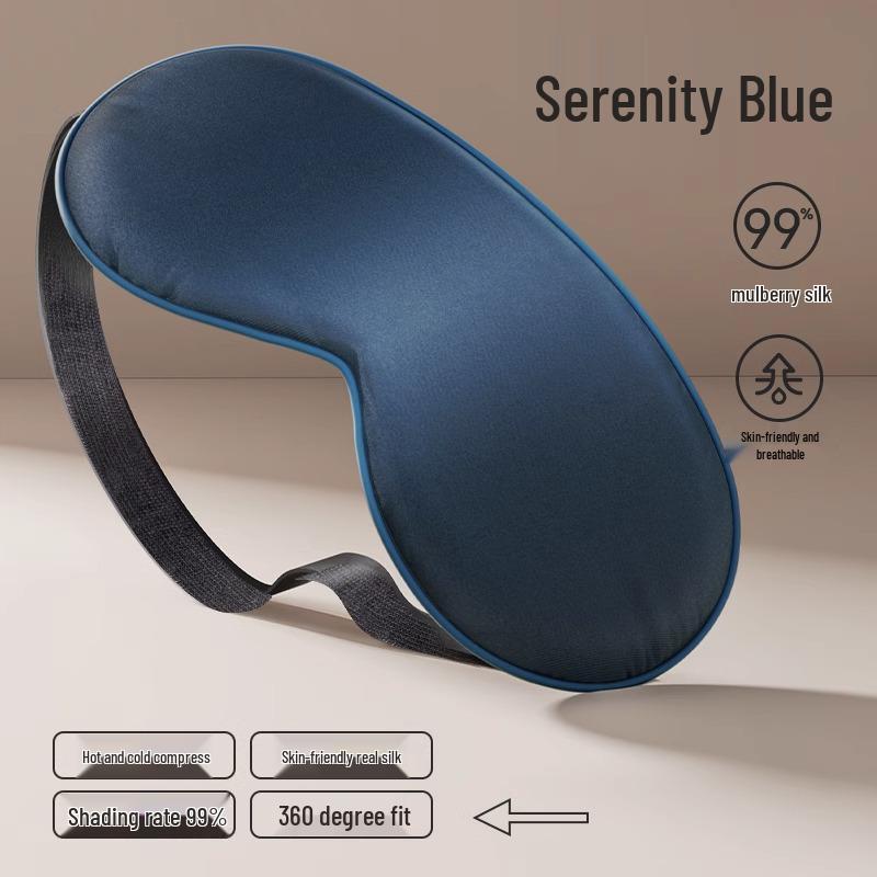 Seiden-Augenmaske - Doppelseitig Maulbeerseide Verdunkelnd, Druckfreies Design, Kostenloser Versand