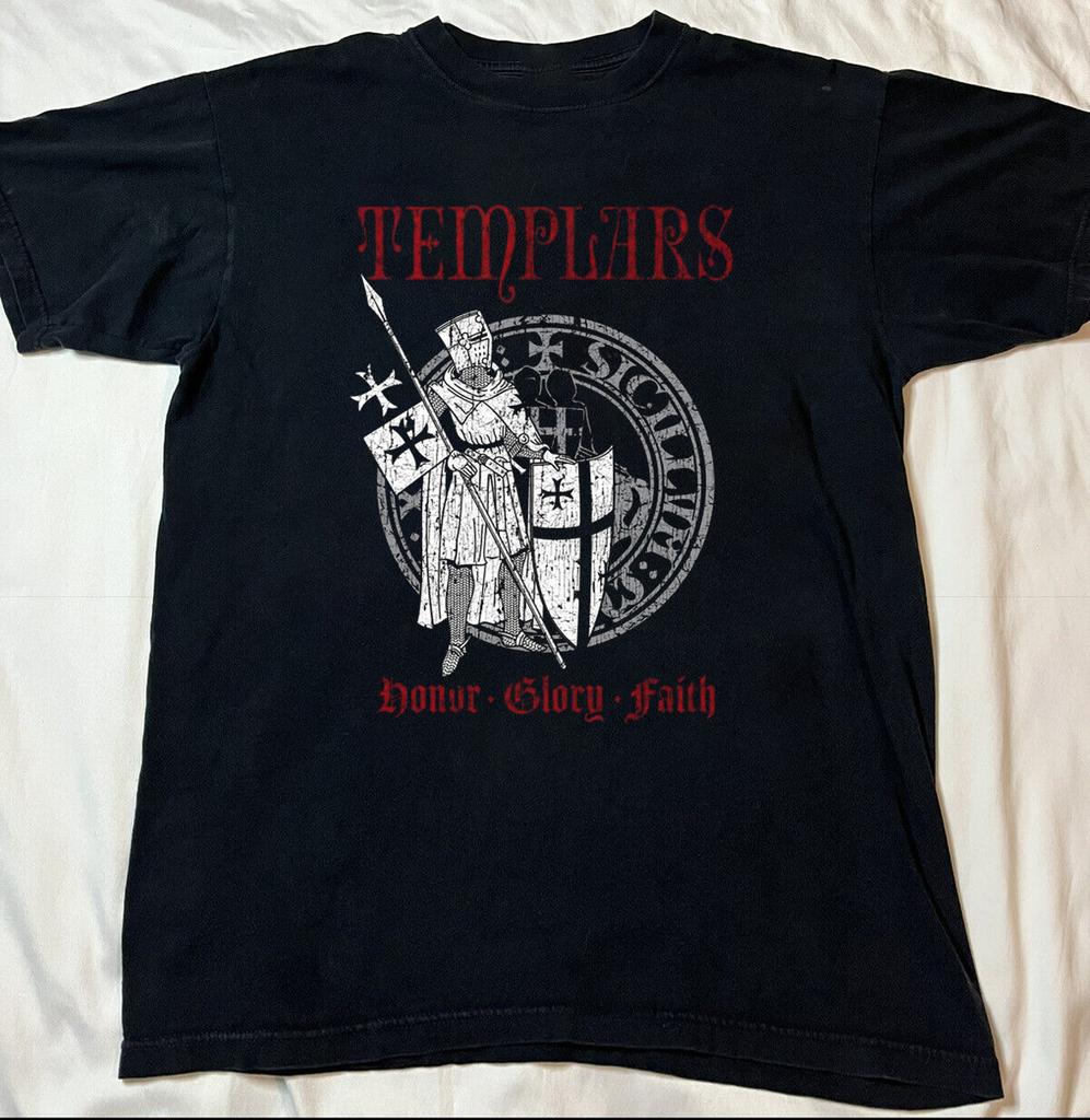 Rare The Templars Band Black Cotton Shirt All Size S5xl Mi646