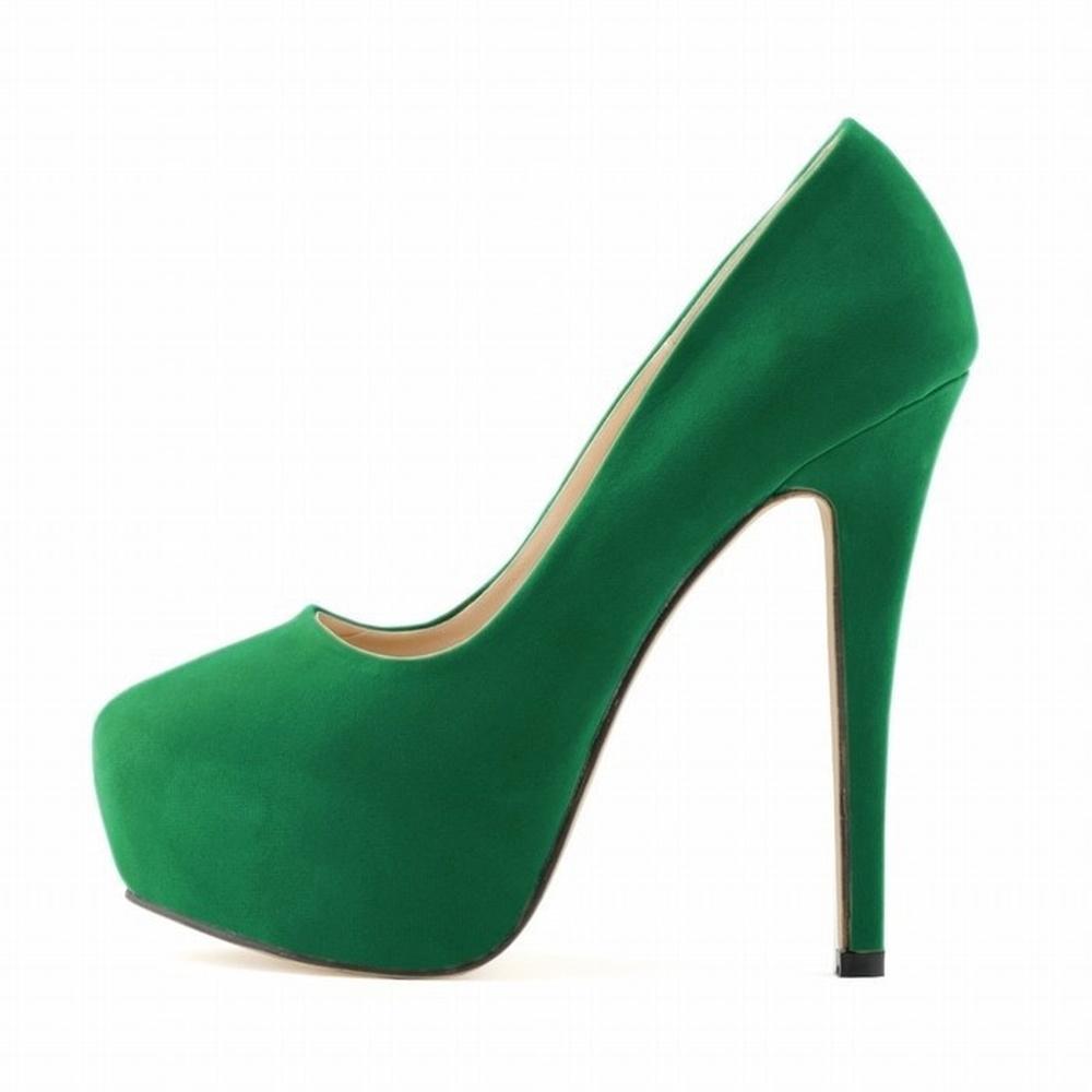 Frauen Pumpen Sexy 14 cm Super High Heels Weibliche Runde Zehen Plattform Pumpen Dünne Fersen Party Kleid Rot Hochzeit Schuhe