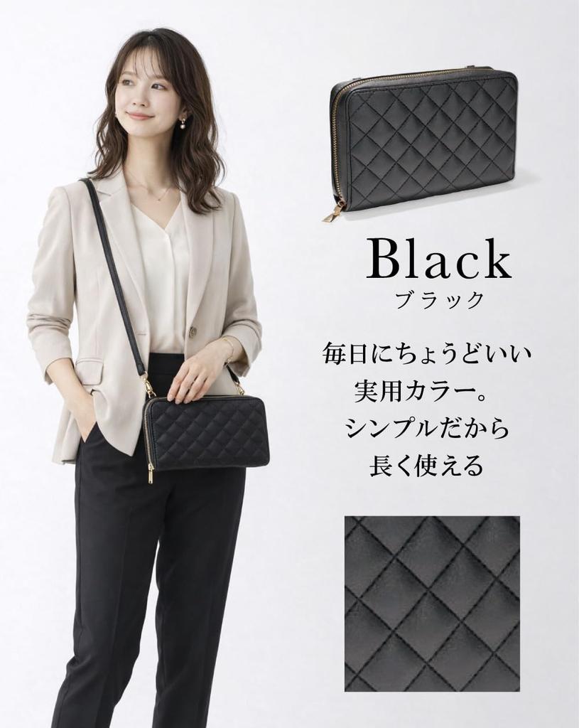 Glücksbörse in Blau-Grau [Mangelhaft] Lange Geldbörse mit Schultergurt, Tasche, Fächern, Großes Fassungsvermögen, Niedlich, Stilvoll, Multifunktional, Hält