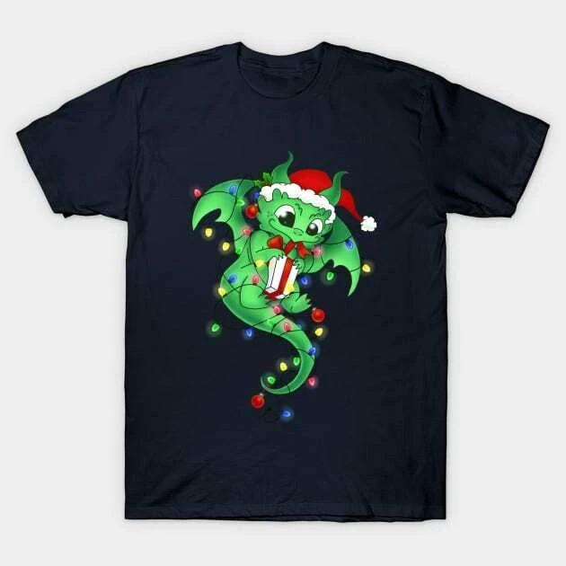 Christmas Dragon Made in Australia T-Shirt L