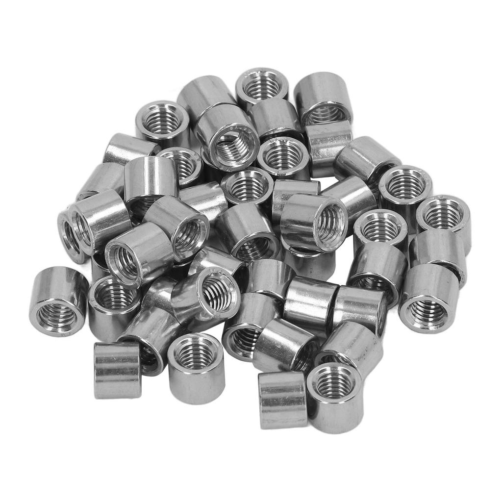 50 Stück M8 Innengewinde Verbindungsmutter Robust Tragbar Edelstahl Wartung Gewinde Verbindungsmutter Set