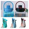 Capacity Plastic Large Cup Water Bottle With Handle Outdoor Indoor Adults Sports