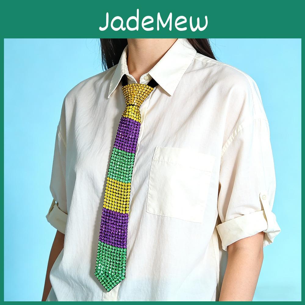 Diy Water Drill Tie Decoration With Rhinestones For Men And Women For Casual Fashion