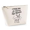 Toiletry Bag - PLANETEE - I Can't I Prefer Reindeer - 100% Cotton - 3 L (28×19×9 Cm) - Resistant DTG Printing