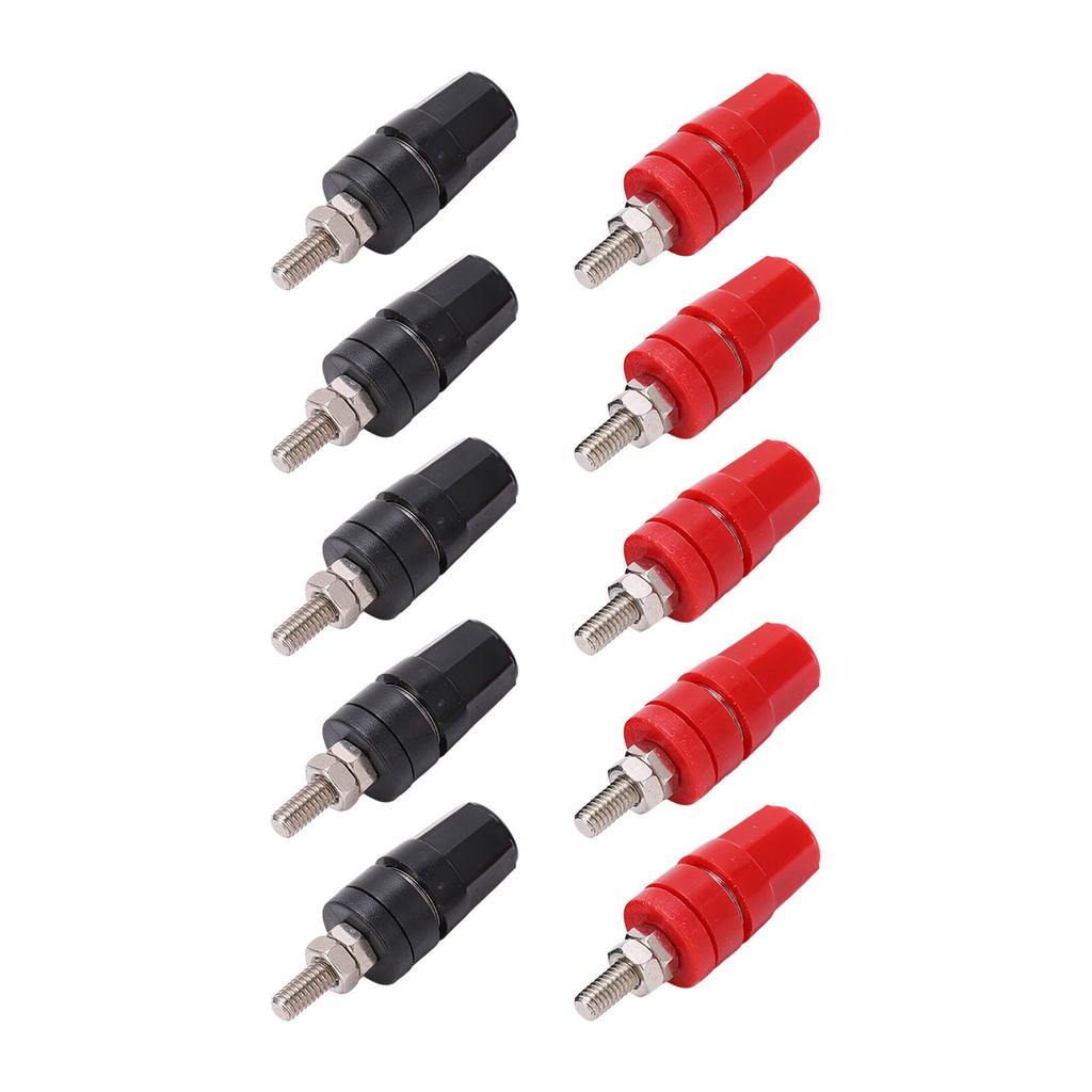 5 Pairs Speaker Banana Plugs Gold Plated Closed Screw Type Plug for Speaker Wire Home Theater Wall Plates